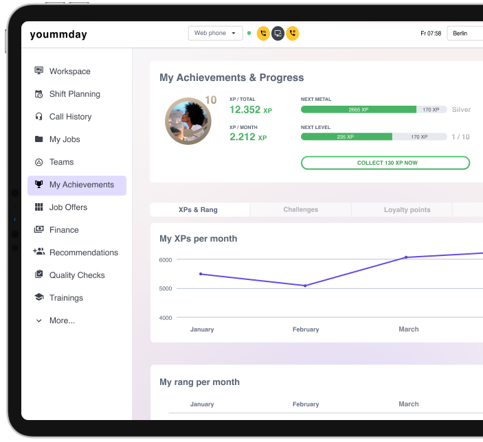 a screenshot of yoummday talent platform
