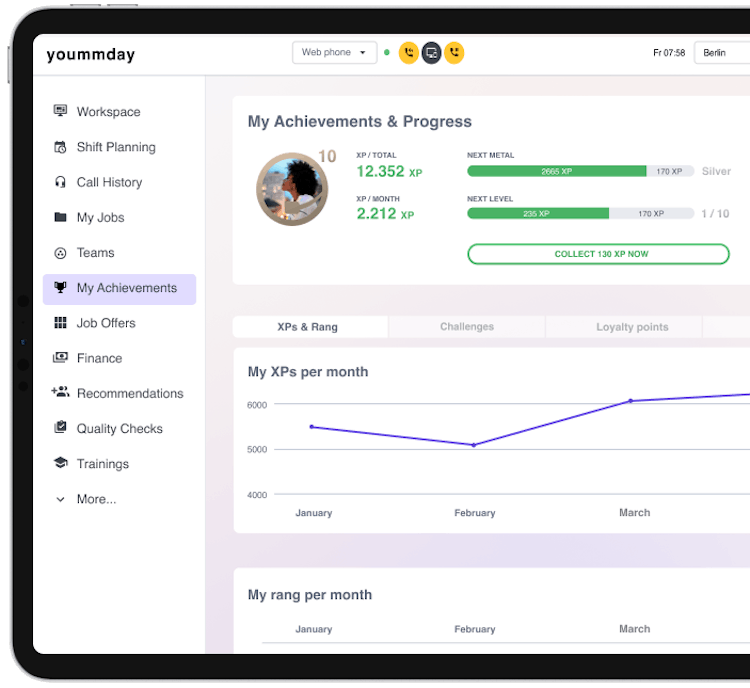 a screenshot of yoummday talent platform